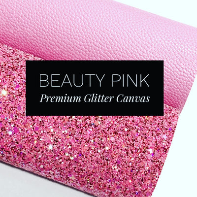 Beauty Multi Colour Pink Chunky Glitter Canvas Sheet