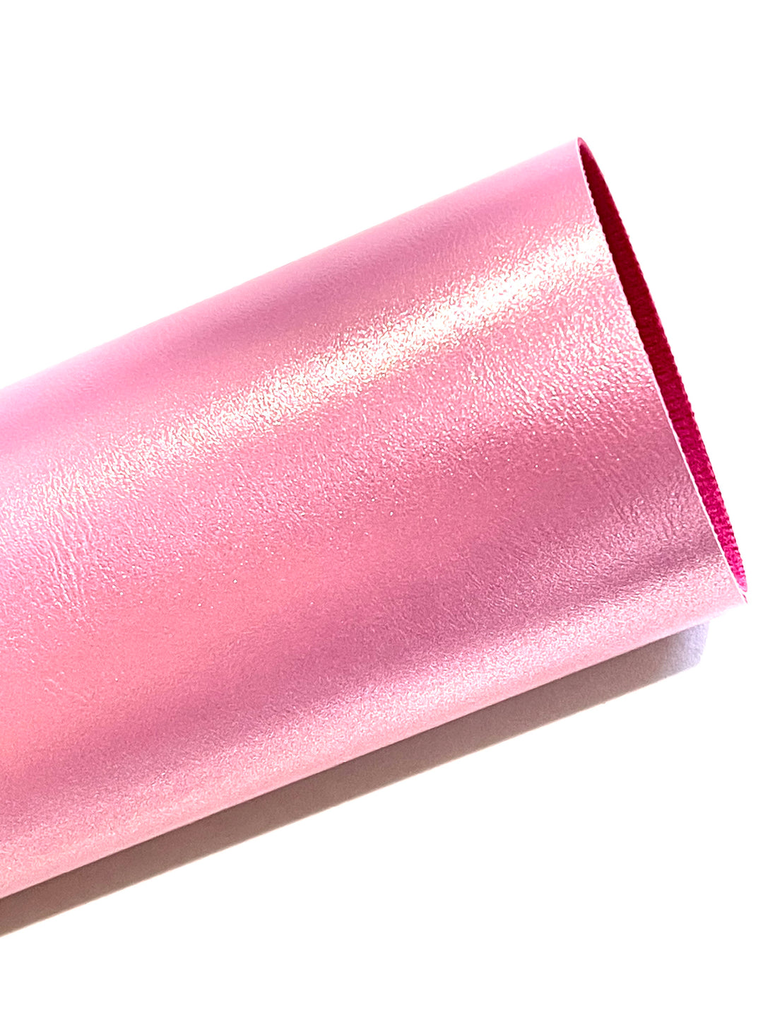 Rose Pink Pearl Smooth Faux Leatherette