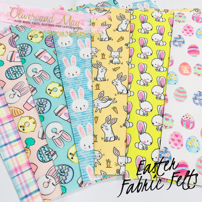 Easter Fabric Felt Sheets - 7 Designs to choose from - Bow making fabric
