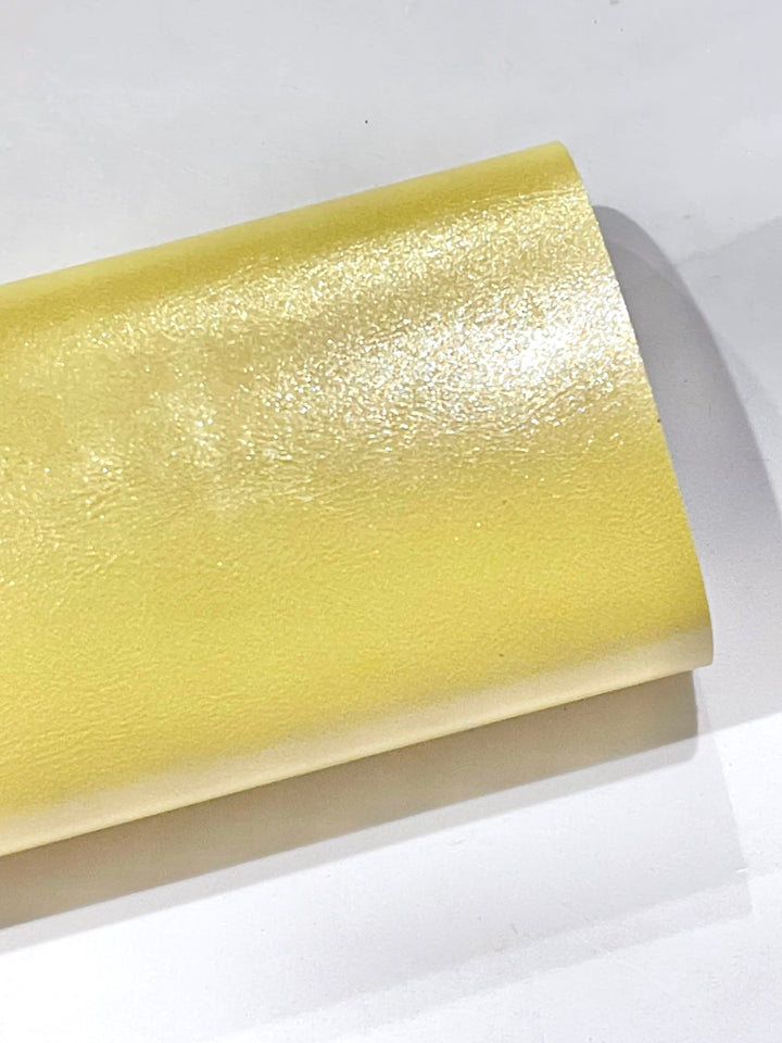 Yellow Pearl Smooth Faux Leatherette