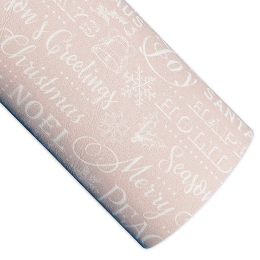 Christmas Paper Print Leatherette - Locally Printed Faux Leather (A4 Sheet and Roll)
