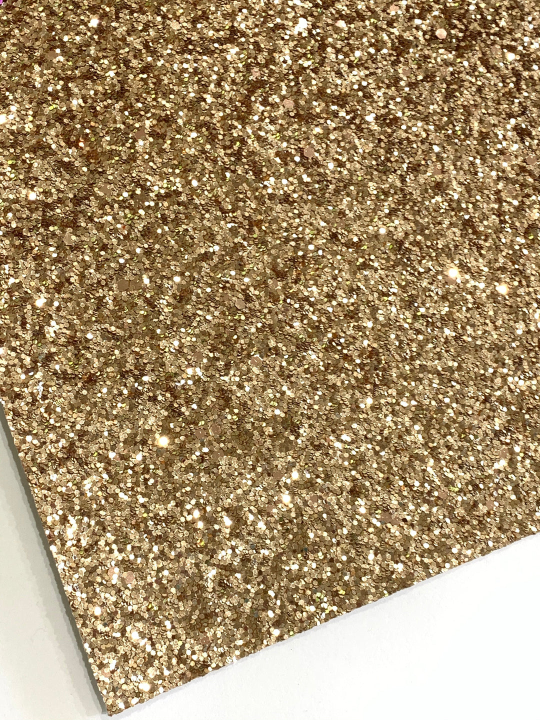 Champagne Gold Chunky Glitter Leather | Available in rolls | Gold Glitter Leather