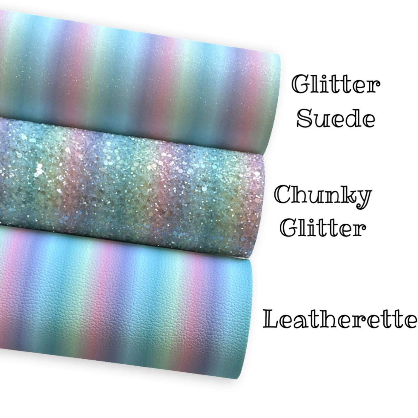 NEW Oceanic Ombré Striped Premium Felted Chunky Glitter