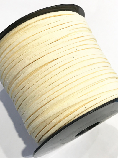 Ivory Suede Cord - 5m - Ivory White Suede Cord