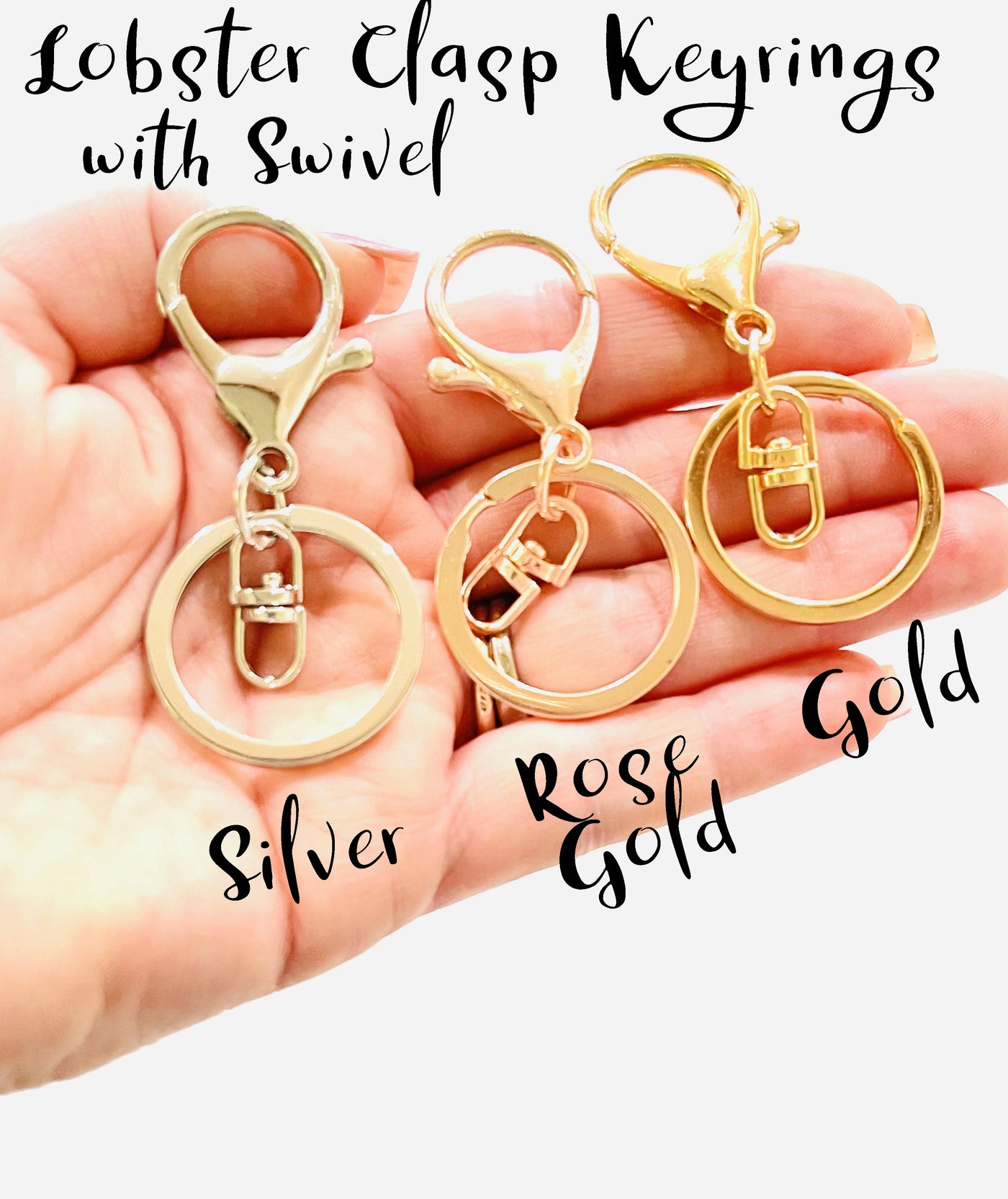 Gold Lobster Clasp with Swivel Key Ring