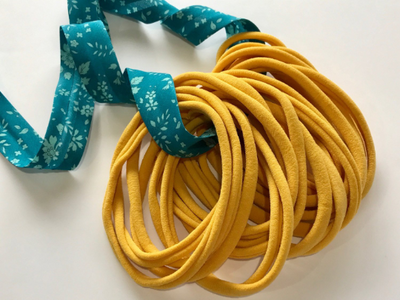 Thin Nylon Elastic Headbands | Mustard | 5-6 mm | 26cm