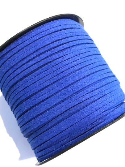 Royal Blue Suede Cord - 5m - Bright Blue Suede Cord