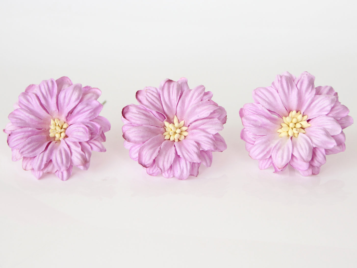 5 pcs Gerberas Mulberry Paper Flowers - Soft Lilac