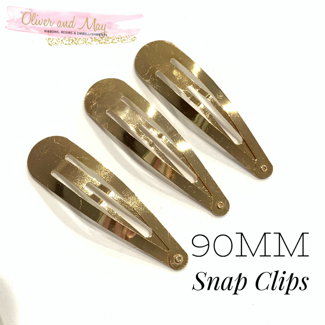 90mm Gold Snap Clips in choice of pack sizes