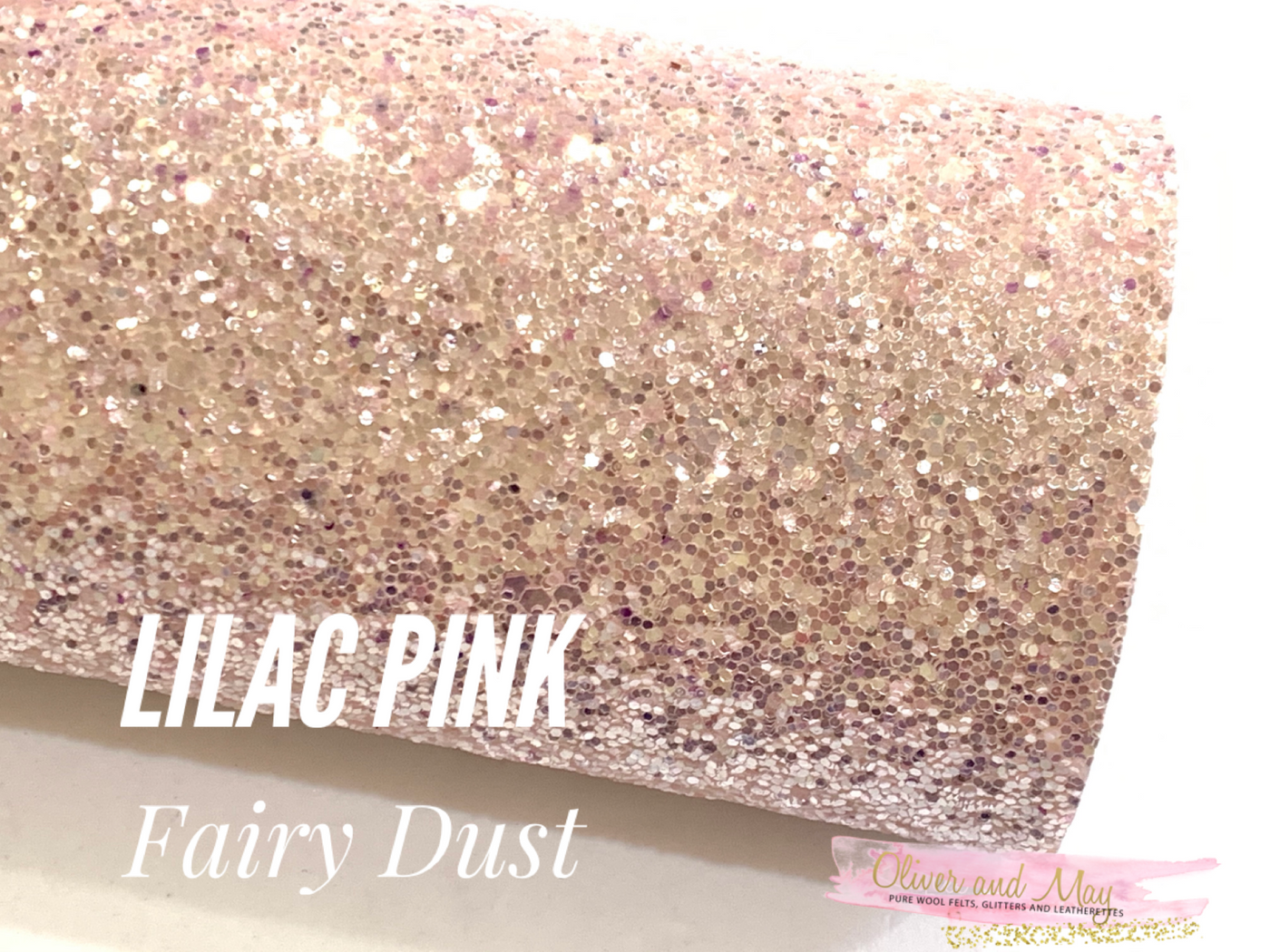 Lilac Pink Fairy Dust Chunky Glitter Fabric Sheet