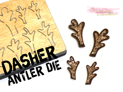 Dasher Antler Steel Rule Die OR Trace and Cut Plastic Template