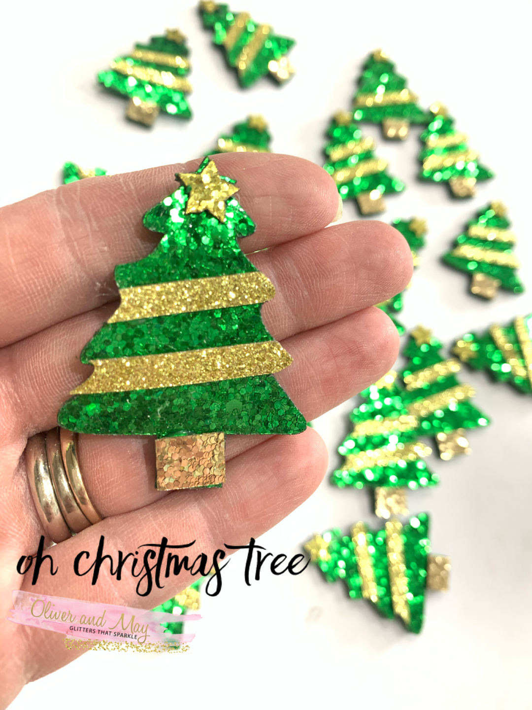 Christmas Tree Appliques - Lots of 5