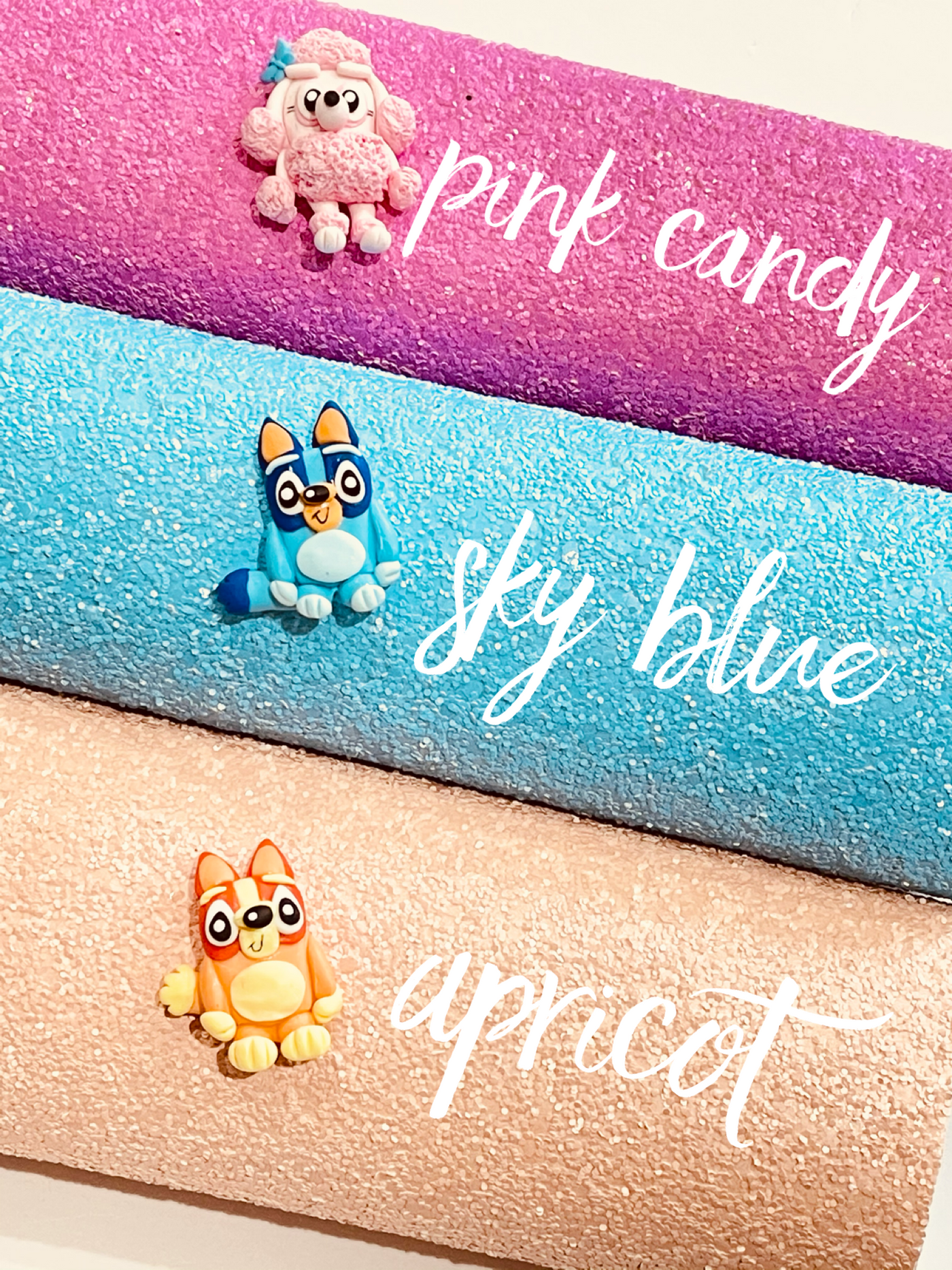 Sky Blue Chunky Glitter Fabric Sheets