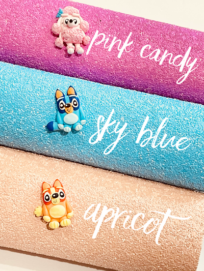Sky Blue Chunky Glitter Fabric Sheets