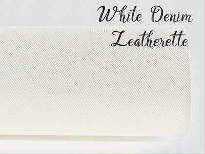 White Denim Look Faux Leatherette